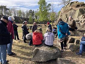 Granitsteinbruch Bjergebakke im Inselinneren