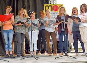 Singen im KVHS-Popchor. Foto: Senger